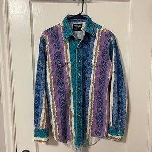 Vintage wrangler pearl snap